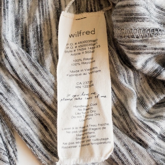 Wilfred Dolman Long Sleeve Crewneck Heathered Open Cross Back Tunic Size Small - Picture 11 of 11